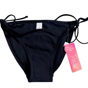 NWT, Side Tie Black Bikini Bottom, Super Versatile, Mix & Max! Several Sizes!